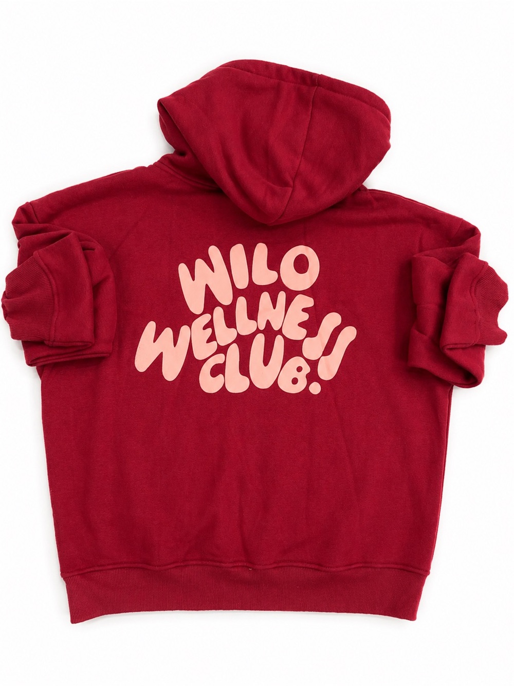 Wellness Club Burgundy Hoodie - Women's Graphic Pullover